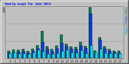 Hourly usage for June 2014