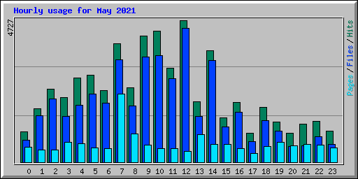 Hourly usage for May 2021