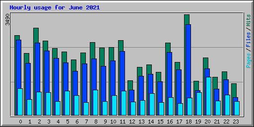 Hourly usage for June 2021