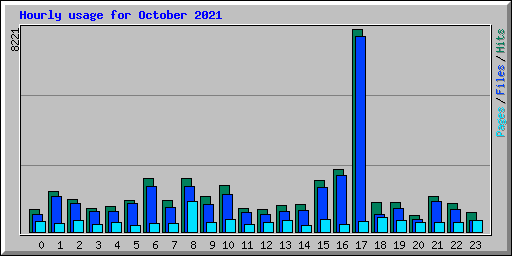 Hourly usage for October 2021