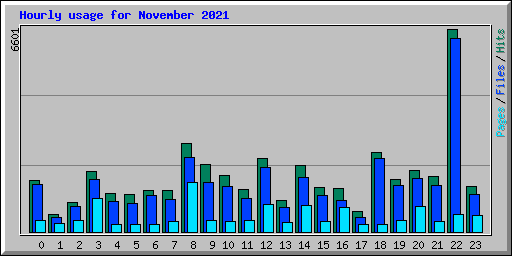 Hourly usage for November 2021