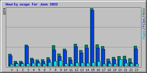 Hourly usage for June 2022