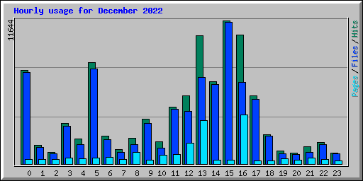 Hourly usage for December 2022